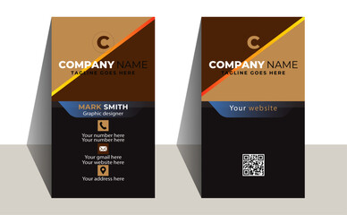New modern, unique, creative business card design template.