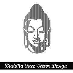 Buddha Face Vector Design Creative Concept