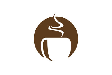 coffee logo design with simple concept