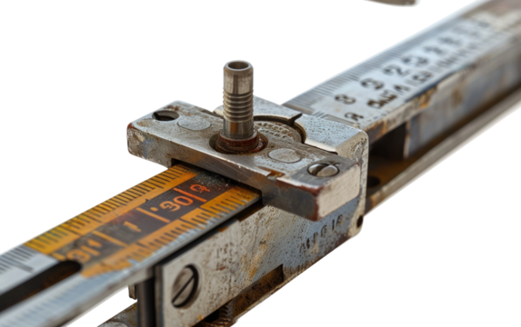 Exact Precision Caliper Measurement on Transparent Background