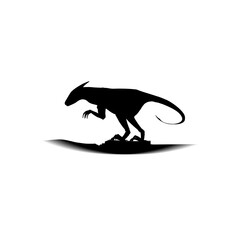 dinosaur illustration silhouette on white background