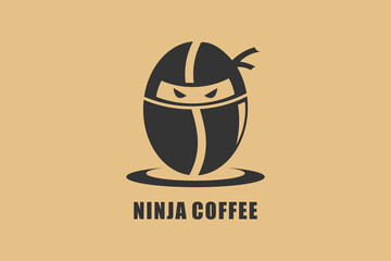 ninja coffee logo design with modern concept © RONNY