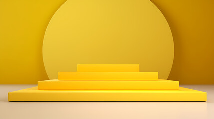 Obraz premium Modern round product advertising podium, booth, stage, product background, promotional event background
