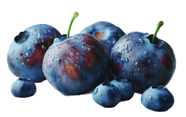 Obraz premium Blue Plumpness Delightful on Transparent Background