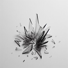 broken glass , shattered crystals