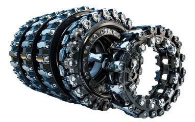 Obraz premium Snow Chains on Transparent Background