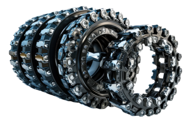 Snow Chains on Transparent Background