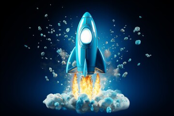 Capturing the thrilling moment of a rockets exhilarating ascent - stunning illustration