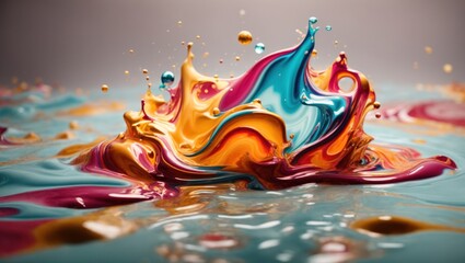 Bright splashes of paint