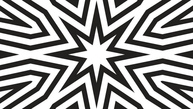 Black and White visualisation concept. endless looped video 4K Seamless Background Animation. Black and white graphics. Seamless looping animation footage.
