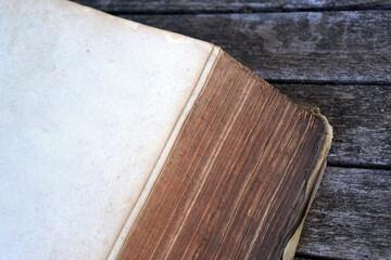 Old, opened book from the 17th century