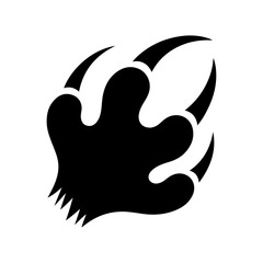 minimal Animal Scratch Claws Vector silhouette, black color silhouette, white background