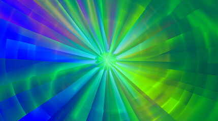 Obraz premium Green And Blue Spectrum Illusion Light Show. Rainbow Colors Gradient Animation. Copy paste area for texture