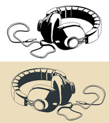 Vintage studio monitor headphones