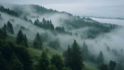 Fototapeta premium mist in the mountains