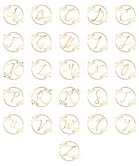 Alphabet Decoration logo template collection vector image,editable eps 10