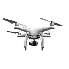 Drone flying in the sky with a camera isolated on white background, vintage, png
