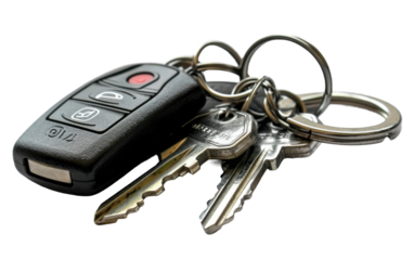 Sleek Stylish Keychain on Transparent Background