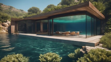 Home in Underwater Background Very cool