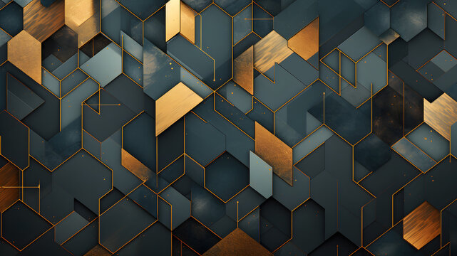 Розкрита геометрія: композиція та ілюстрація в художній гармонії, створені ШІ