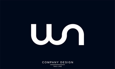 WN, NW, Abstract Letters Logo Monogram