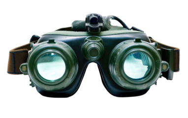 Nighttime Vision Goggles on Transparent Background