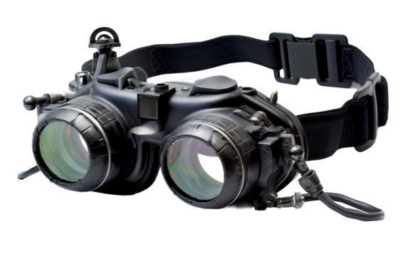 Stealthy Night Vision Goggles on Transparent Background