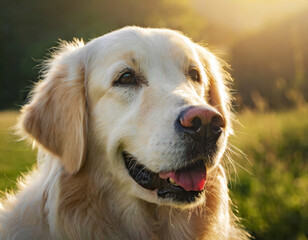 Happy Labrador Retriever Dog Outdoors