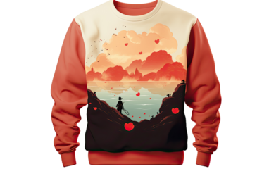 Vintage Vibe Men Graphic on Transparent Background