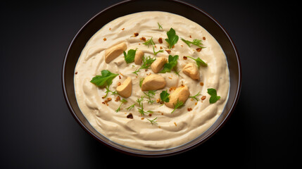 A bowl of creamy and flavorful chicken korma, a popular dish in South Asian countries during Ramadan