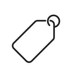 Price tag line art style. Tag label icon for websites and apps. Sales label icon on white background. Flat line vector illustration