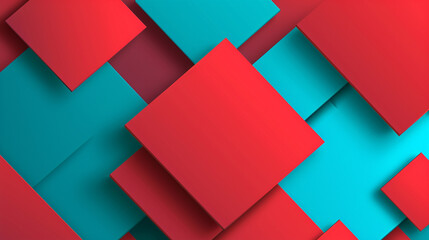 Red and Cyan abstract background vector presentation design. PowerPoint and Business background.