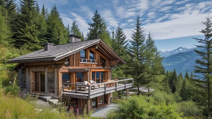 Alpine Woodland Chalet Ambiance