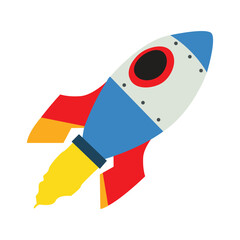 Rocket emoji vector illustration