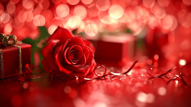 red rose and candle