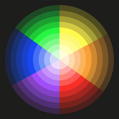 Obraz premium A palette of main colors. Guide to the primary color palette.