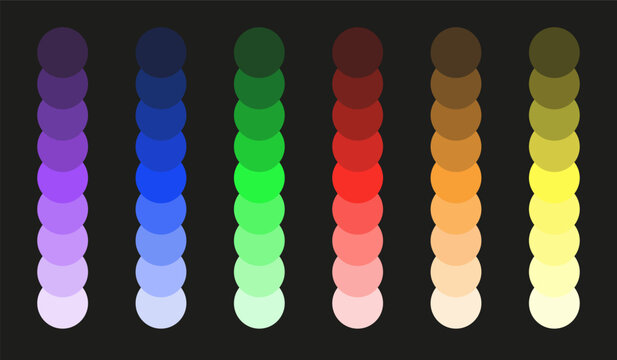 Guide to the primary color palette. A palette of main colors.