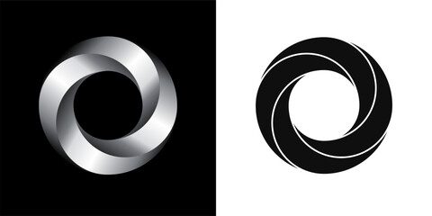 Abstract minimal designs isolated on white and black background. logotype designs. Vector illustration.