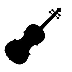 violin silhouette - vector illustration © KR Studio