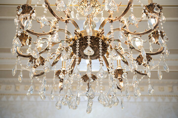 Beautiful crystal chandelier light	