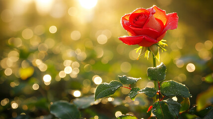 Obraz premium red rose in the garden