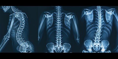 skeletal structures or fractures visible in X-ray images - obrazy, fototapety, plakaty