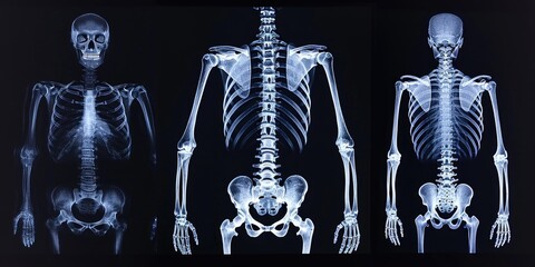 skeletal structures or fractures visible in X-ray images - obrazy, fototapety, plakaty