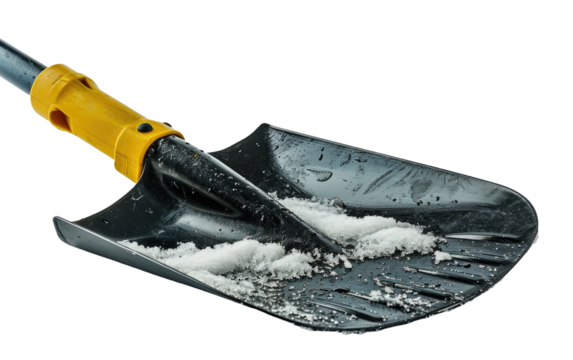 Resilient Winter Duty Shovel on Transparent Background