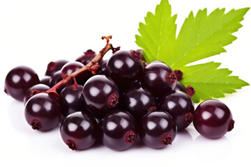 Acai currant berry isolated white background