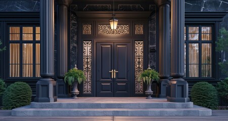 door to main entrance, entryways, and porches