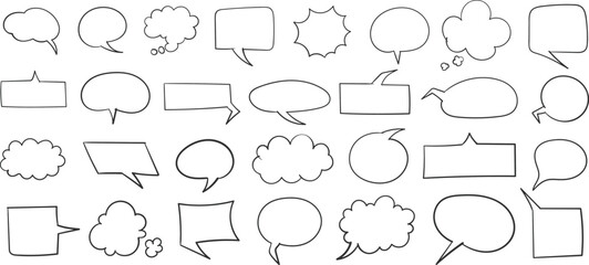 Obraz premium Speech Bubble set. Talk bubble. Cloud speech bubbles collection. Vector