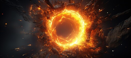 galaxy space light hole, tunnel, fire explosion 7