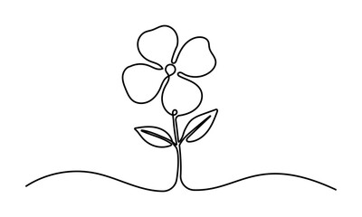 Flower Continuous Single Line Art