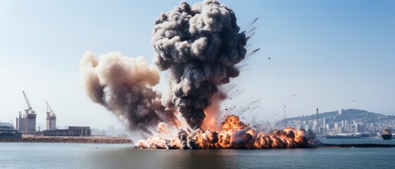 Blazing Inferno Emerges From the Water, A Startling and Intense Image Captured